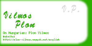 vilmos plon business card